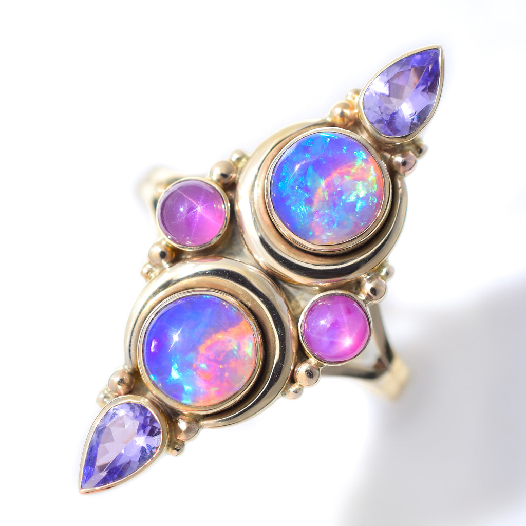 Ready to Ship Natural Stone Jewelry - Opal Rings & Cuffs – Angel Alchemy