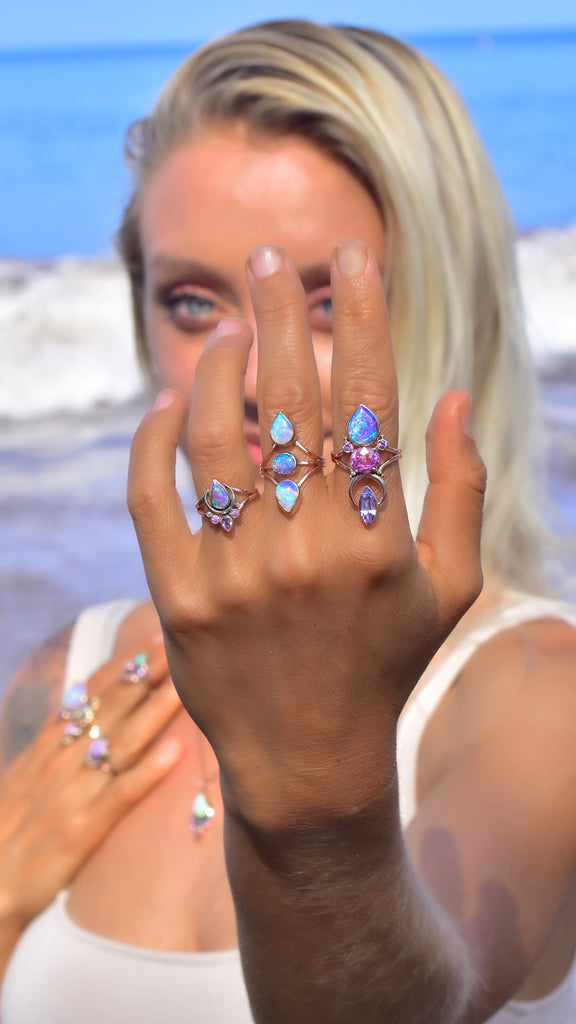 Australian Opal Floating Ring Jewelry