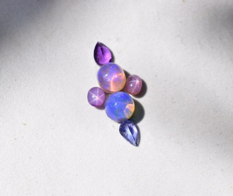 Mini La Luna Grande Talisman pendent with halo  semi custom reserved - Angel Alchemy Jewelry