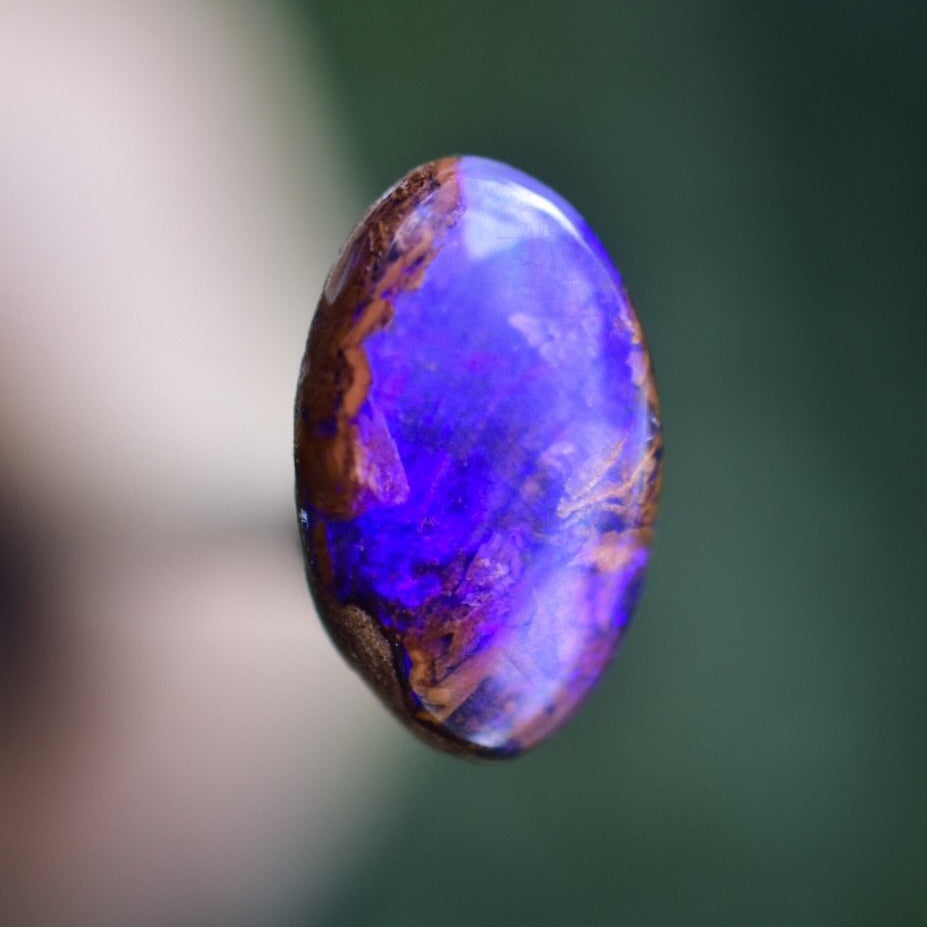 Electric purple Australian opal Ring - Angel Alchemy Jewelry