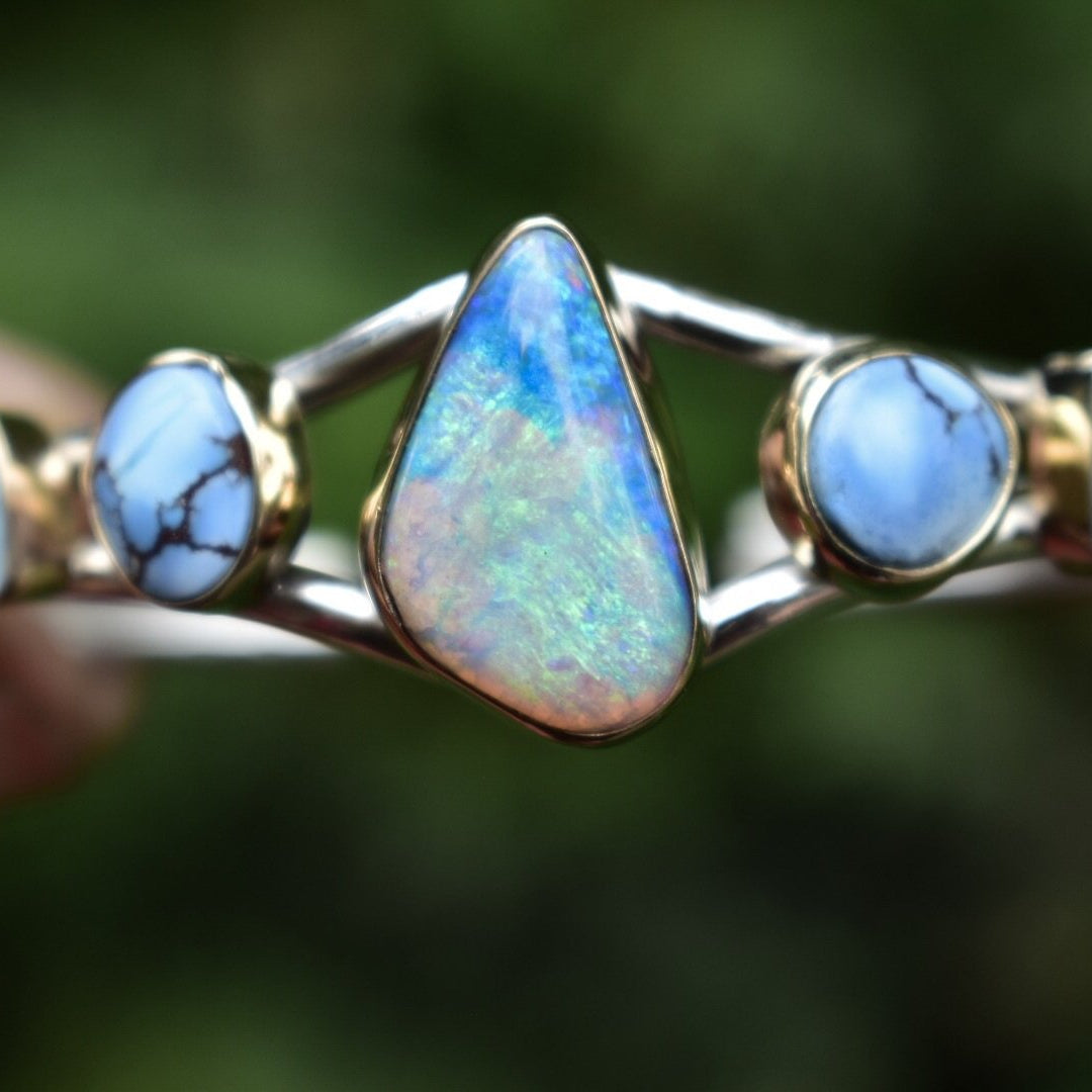 Crystal Carvings Bracelet | African Turquoise — Delightful Rainglow