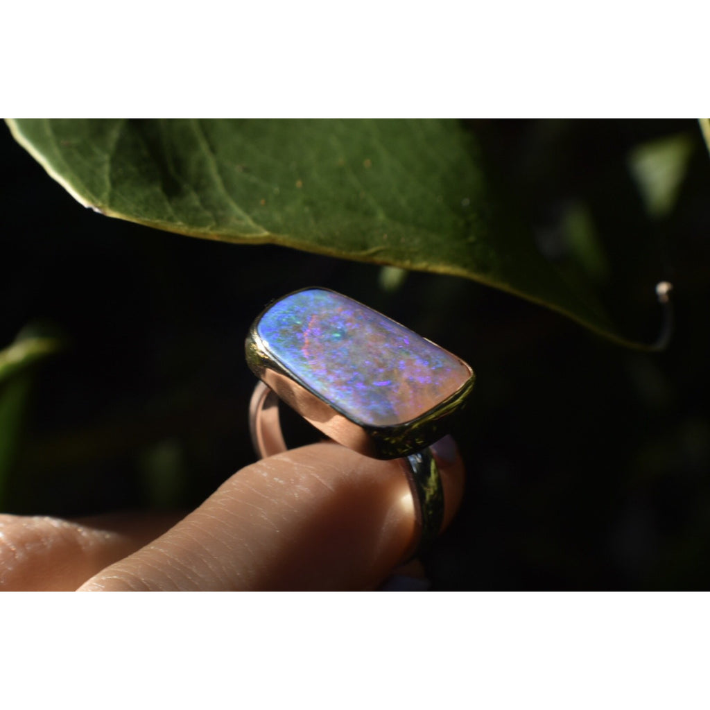 Crystal Pipe Opal Ring