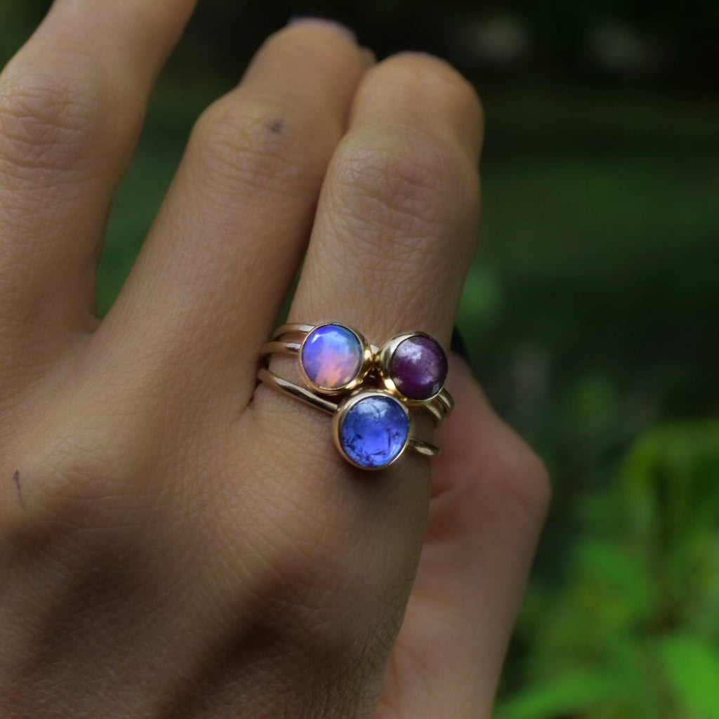 Ombré Birthstone Rings Gold 14k (contact for special order) - Angel Alchemy Jewelry